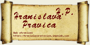 Hranislava Pravica vizit kartica